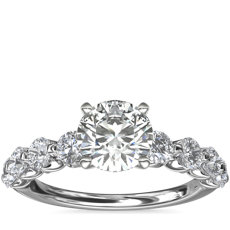 Floating Diamond Engagement Ring in Platinum (0.85 ct. tw.)